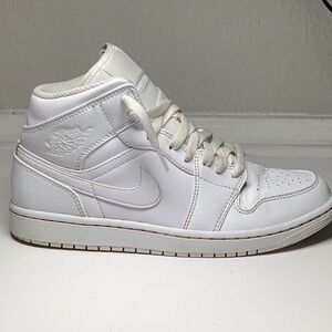Triple White Jordan 1 Mid